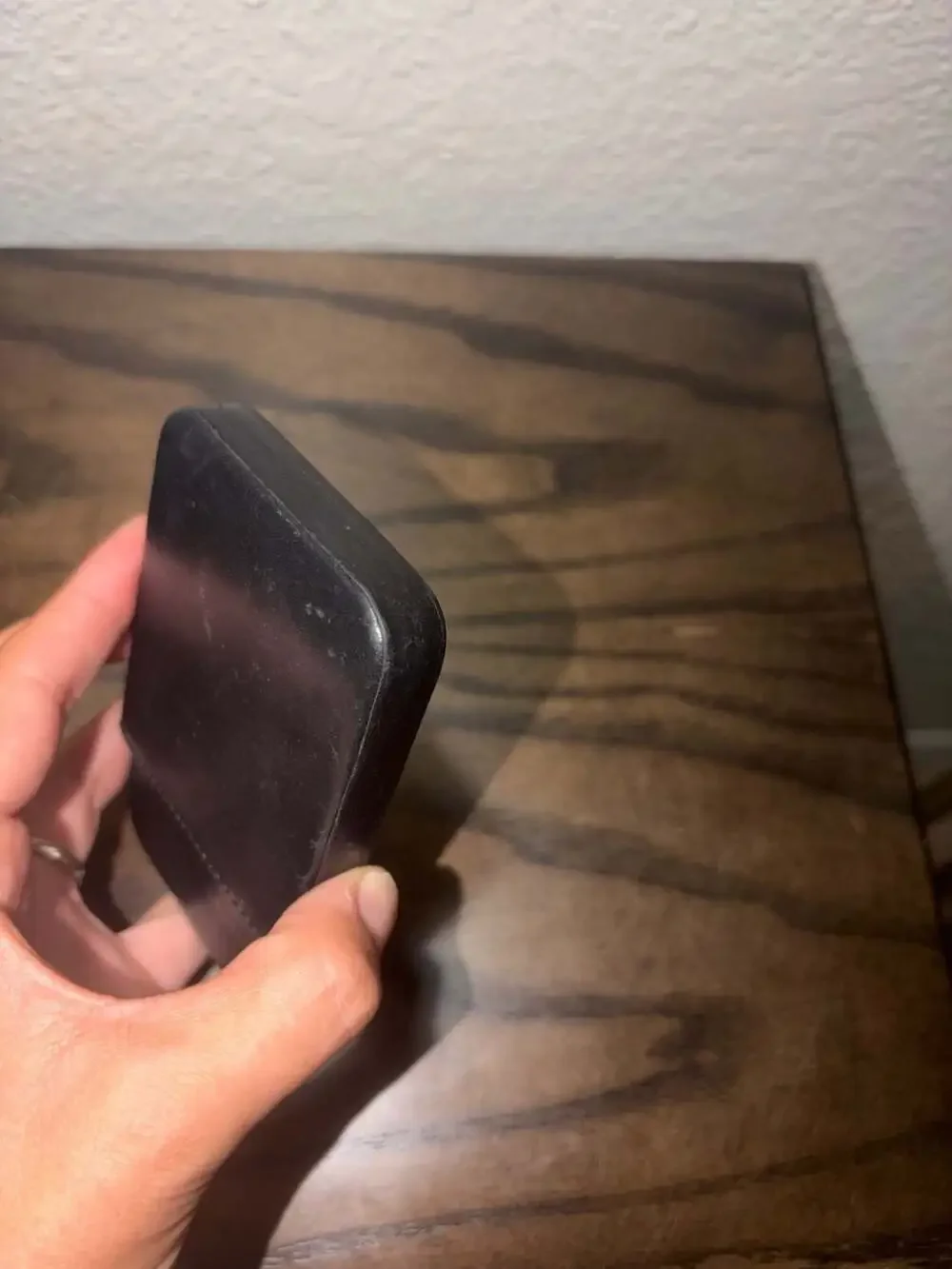 Coach Black 90s Leather Slide Business Card Holder